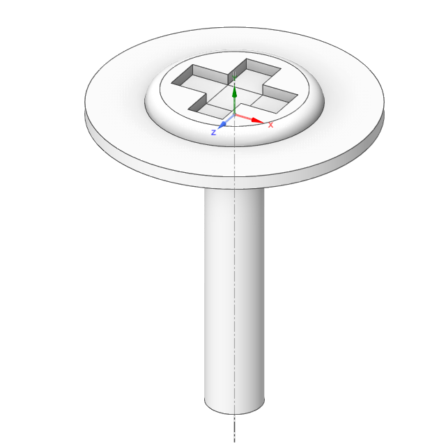 Модель самореза PWA М1.7